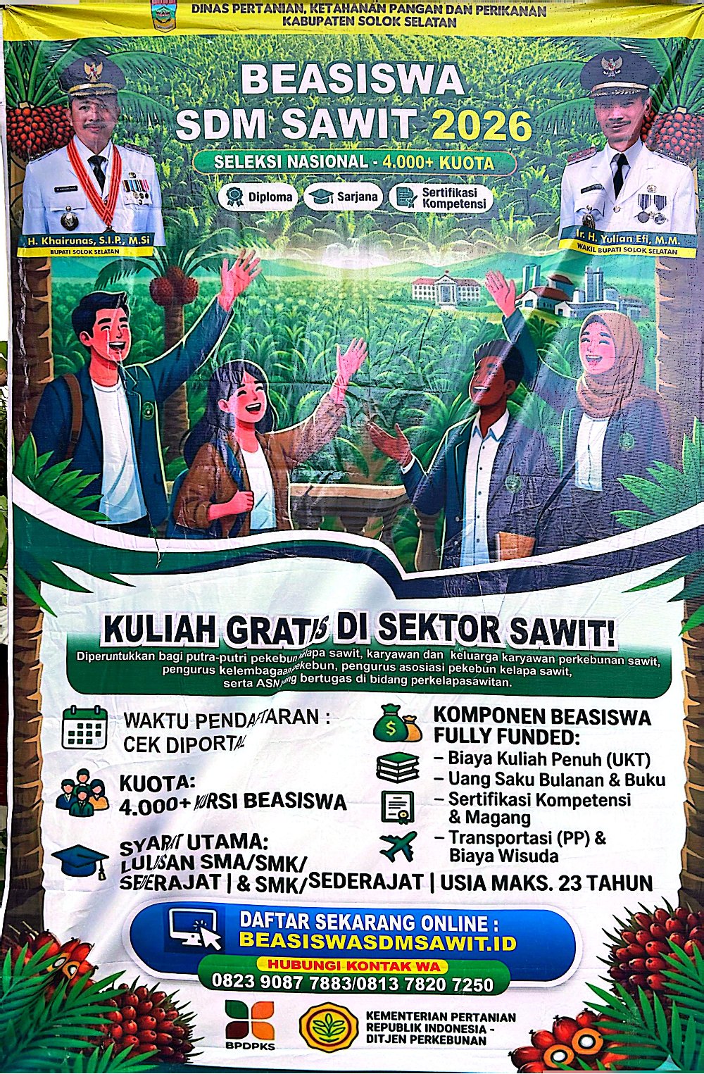 Himbauan untuk Generasi Muda Nagari Lubuk Malako Melalui Program Beasiswa SDM Sawit 2026