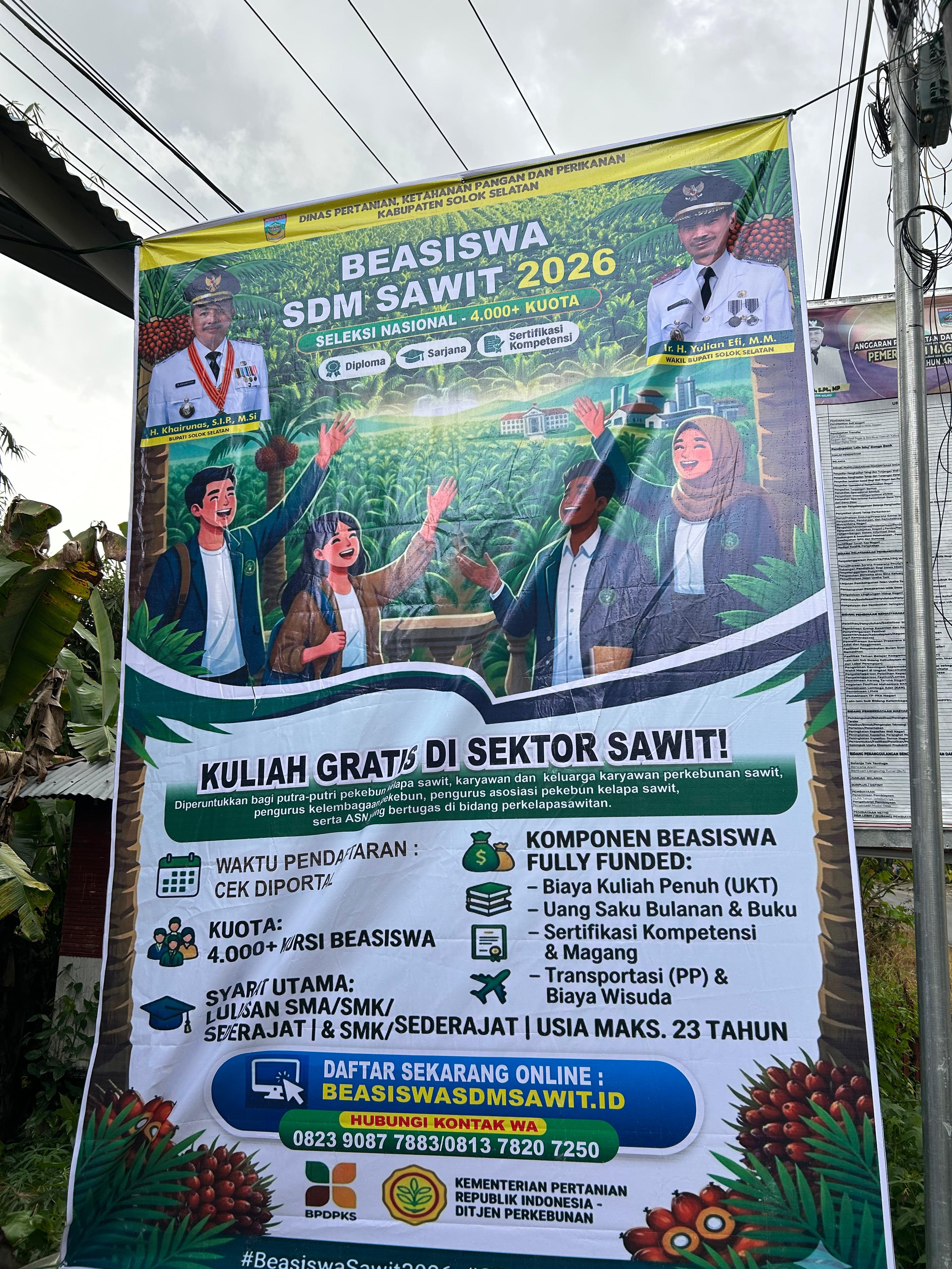 Himbauan untuk Generasi Muda Nagari Lubuk Malako Melalui Program Beasiswa SDM Sawit 2026